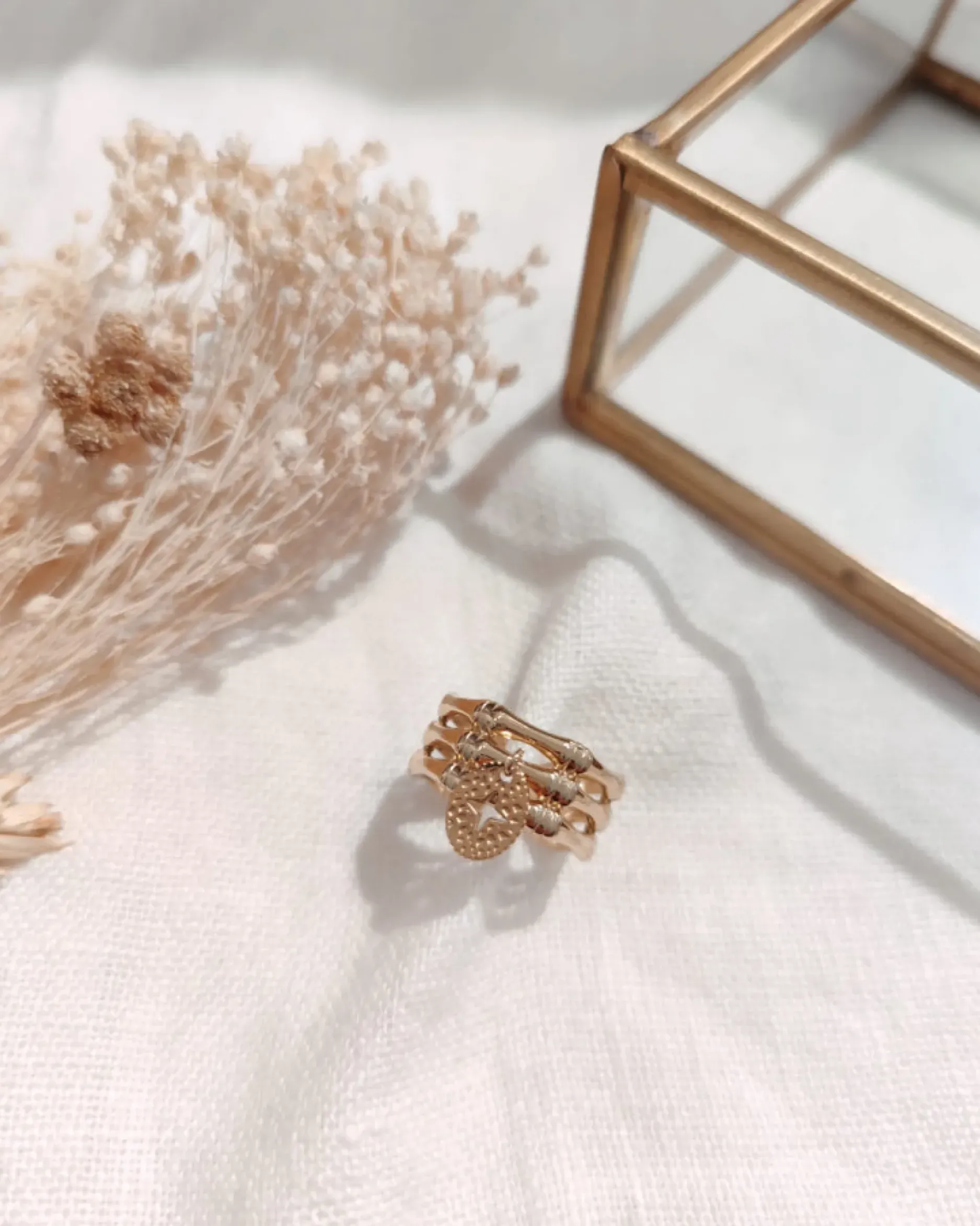 Store HippieChic Bague Breloque Doré