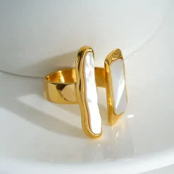 Discount HippieChic Bague Dorée Nacrée