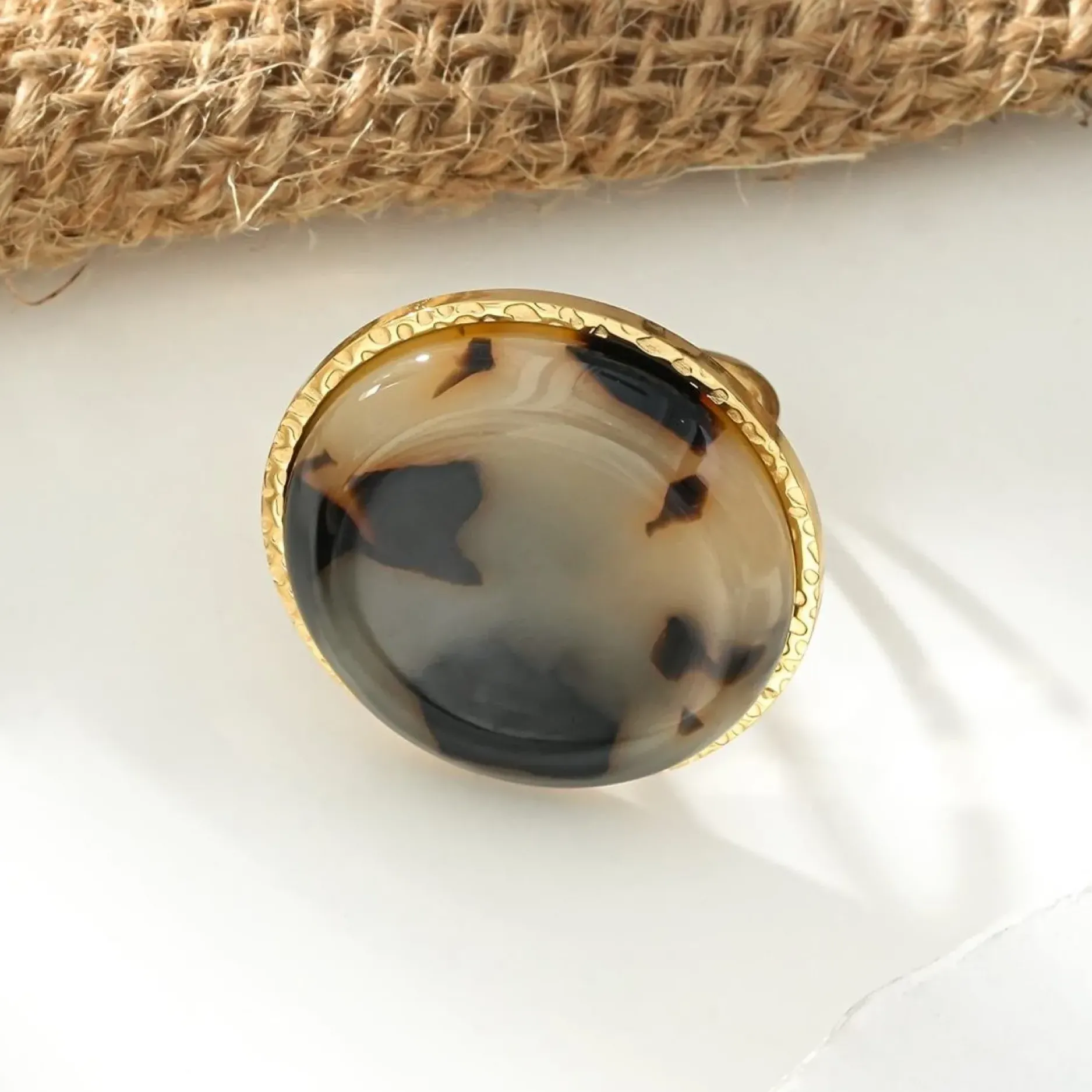 Sale HippieChic Bague Résine Marbré