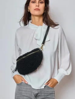 Sale HippieChic Banane Bouclette Double Zip Noir