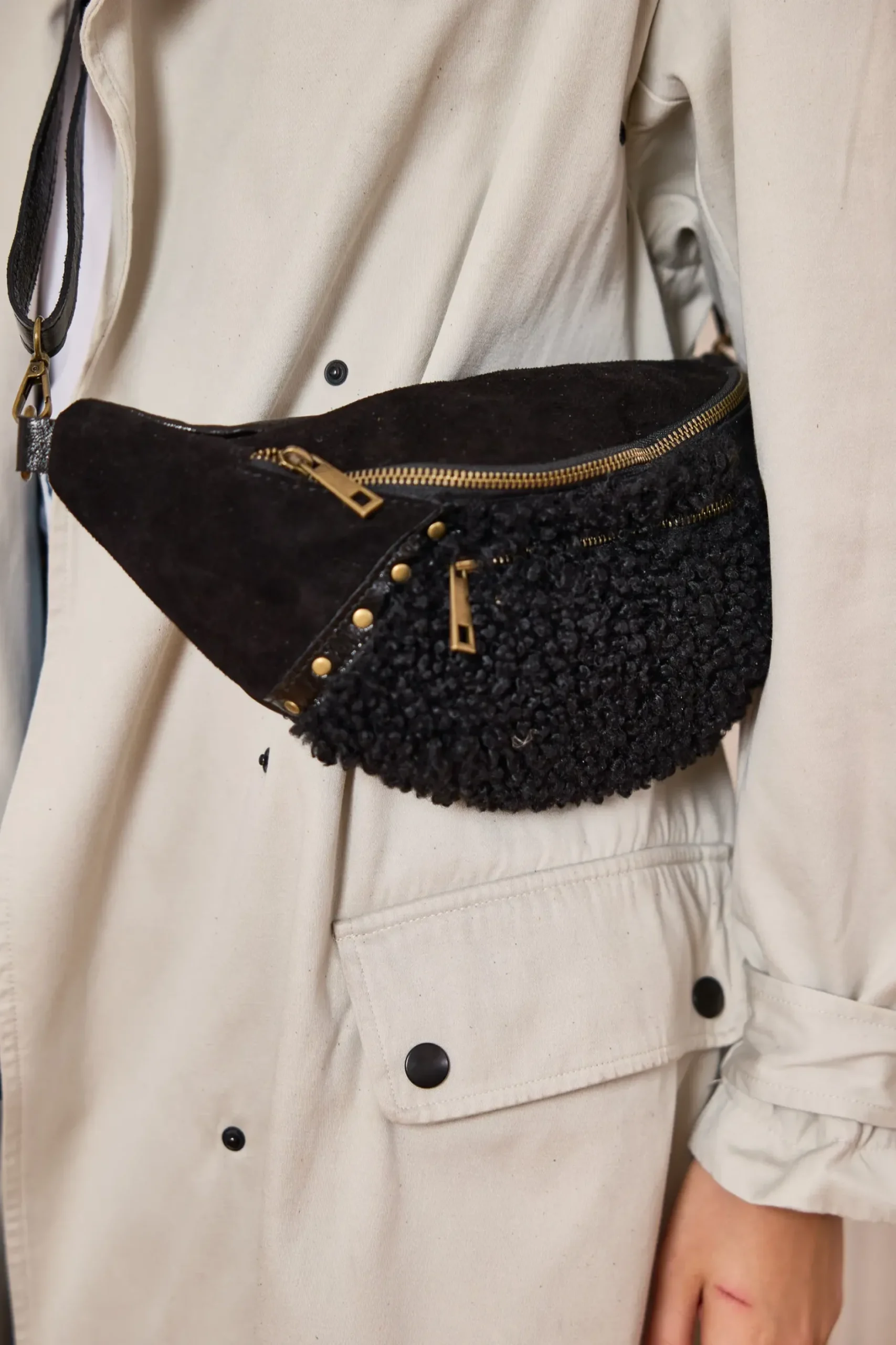 Best Sale HippieChic Banane en Cuir Bouclette