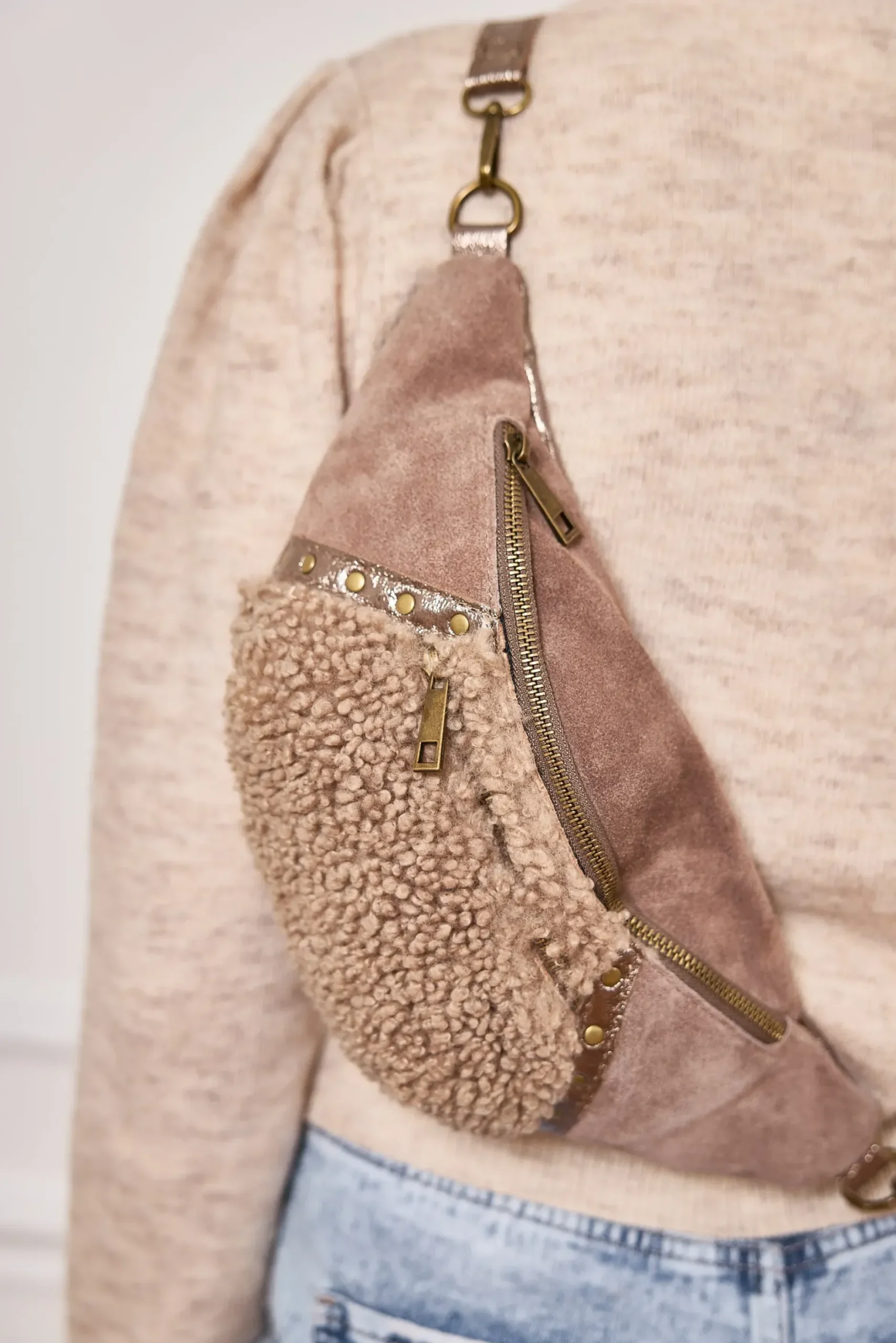 Best Sale HippieChic Banane en Cuir Bouclette