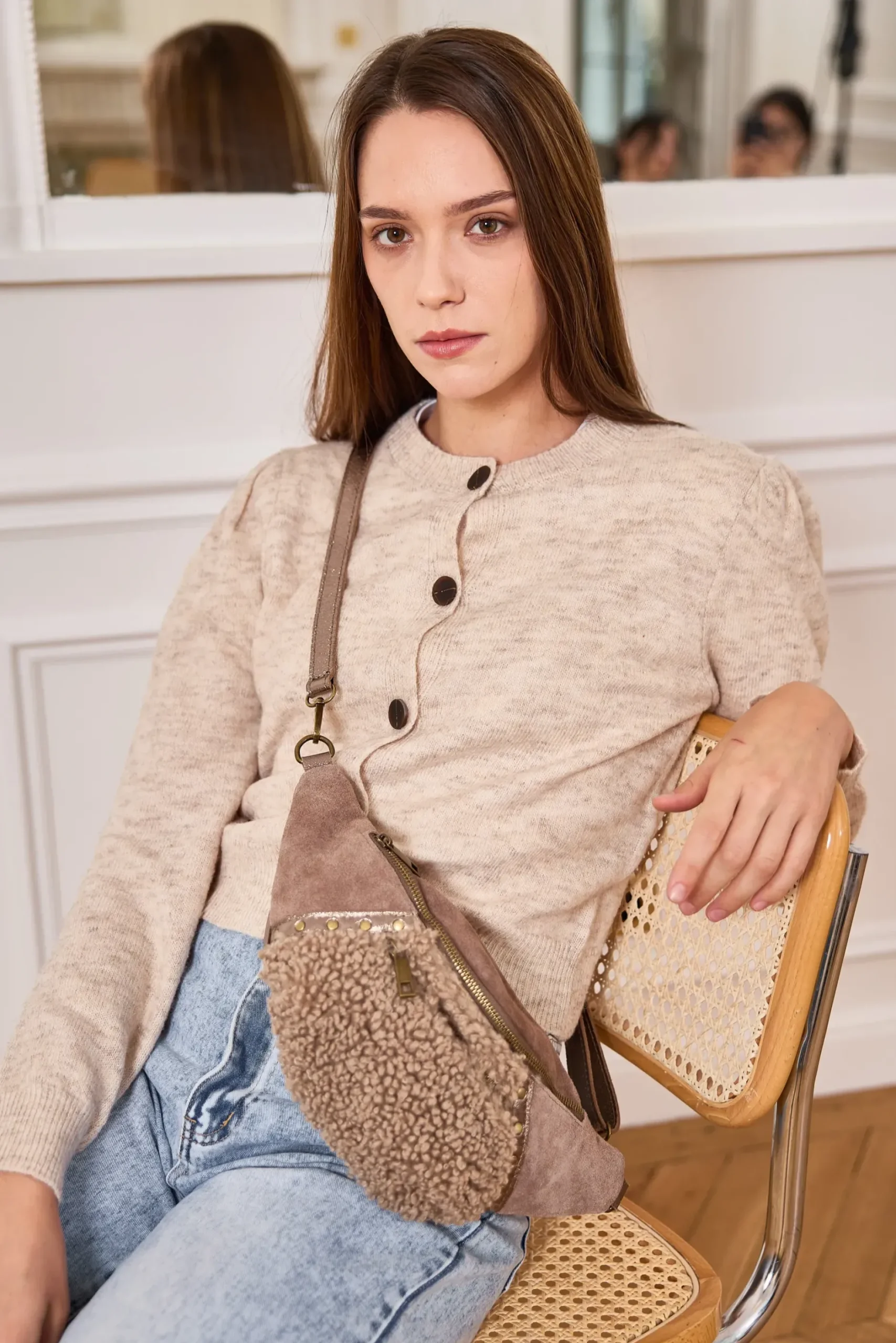 Best Sale HippieChic Banane en Cuir Bouclette