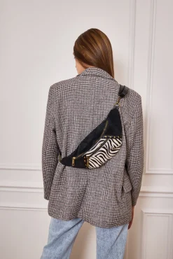 Online HippieChic Banane en Cuir Empiècement Animal