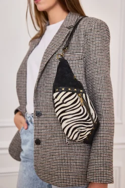 Online HippieChic Banane en Cuir Empiècement Animal