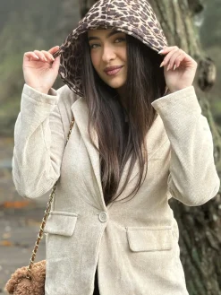 Outlet HippieChic Blazer Velours Capuche Léo