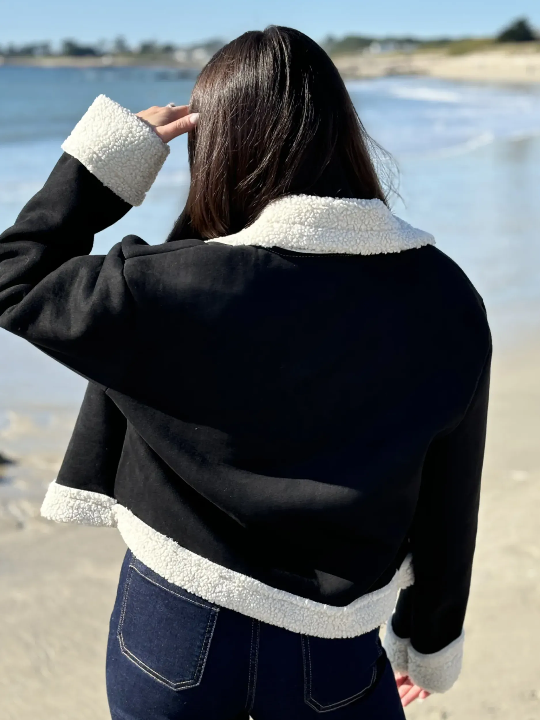 Best HippieChic Blouson Noir et Blanc