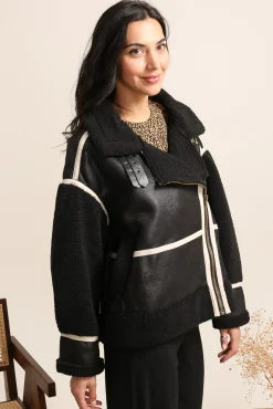 Store HippieChic Blouson Oversize Noir & Blanc