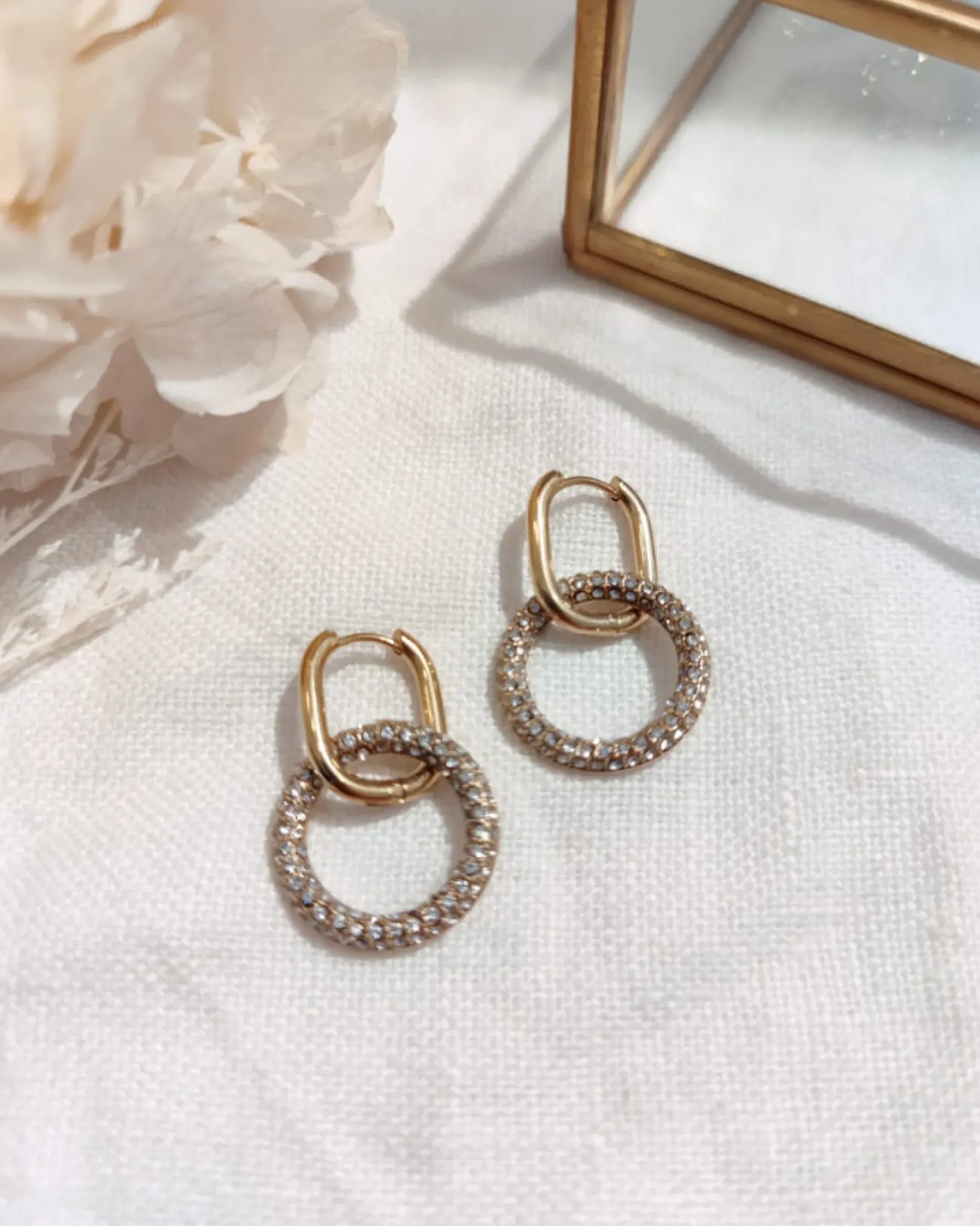 Fashion HippieChic B.O Cercle Strass Doré