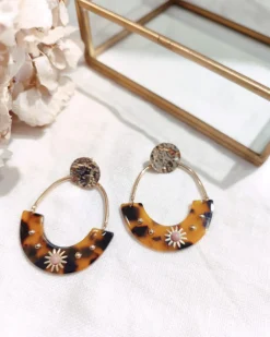 Hot HippieChic B.O Résine Léopard Doré