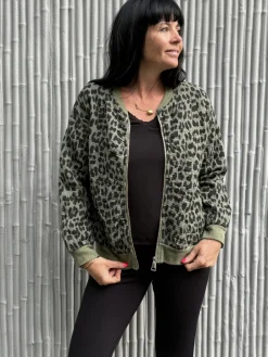 Online HippieChic Bombers Gaze de Coton Léopard