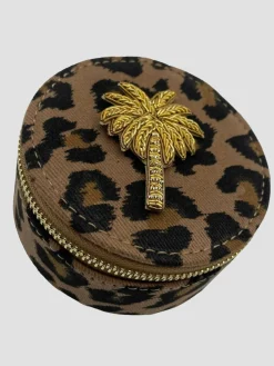 Cheap HippieChic Boîte à Bijoux Léopard Palmier Camel