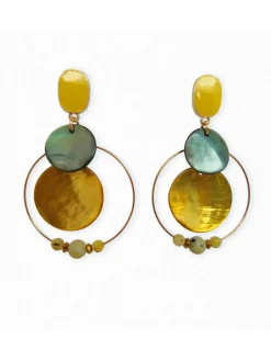 New HippieChic Boucles d'Oreilles Nacres Solange