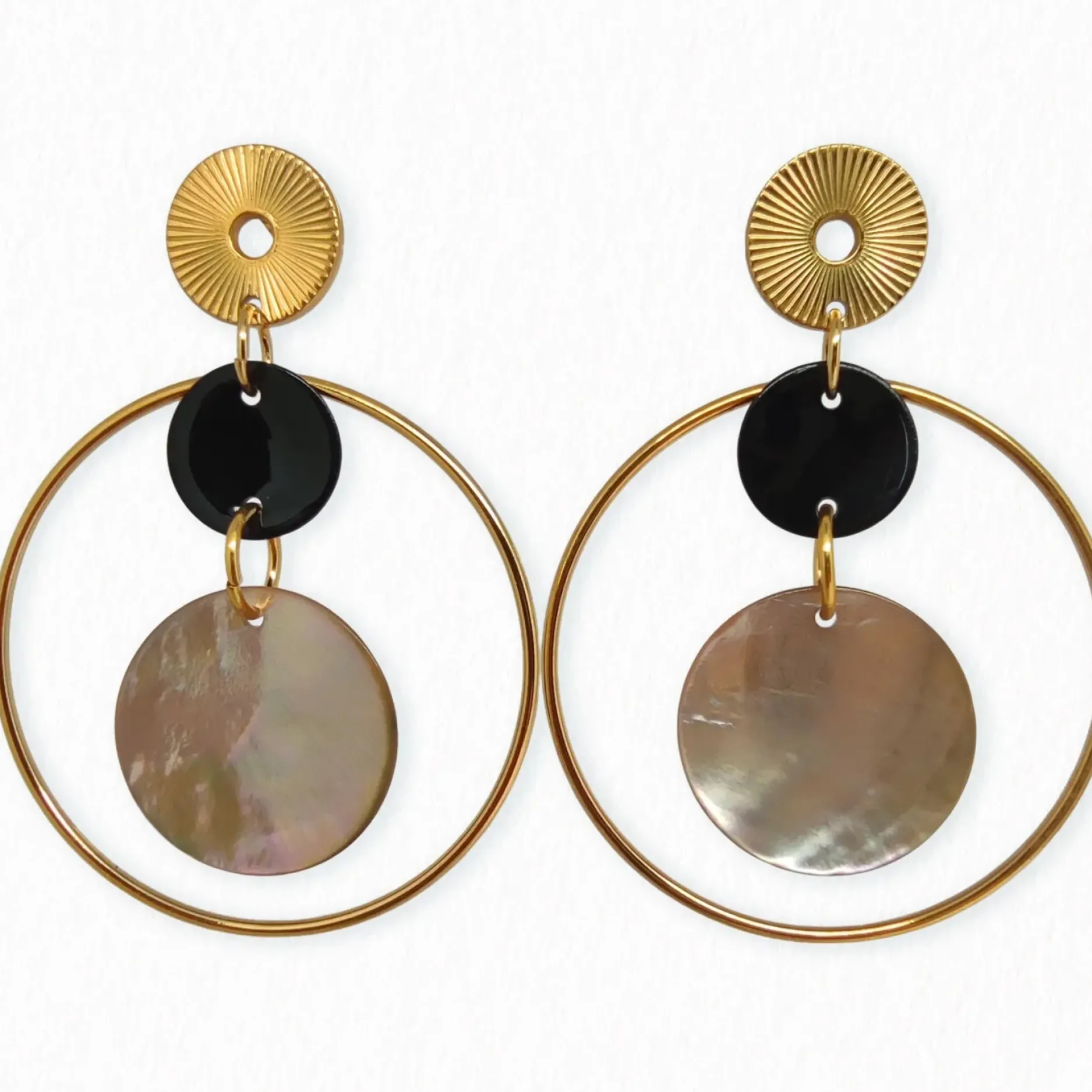 Store HippieChic Boucles d'Oreilles Nacres Chiara