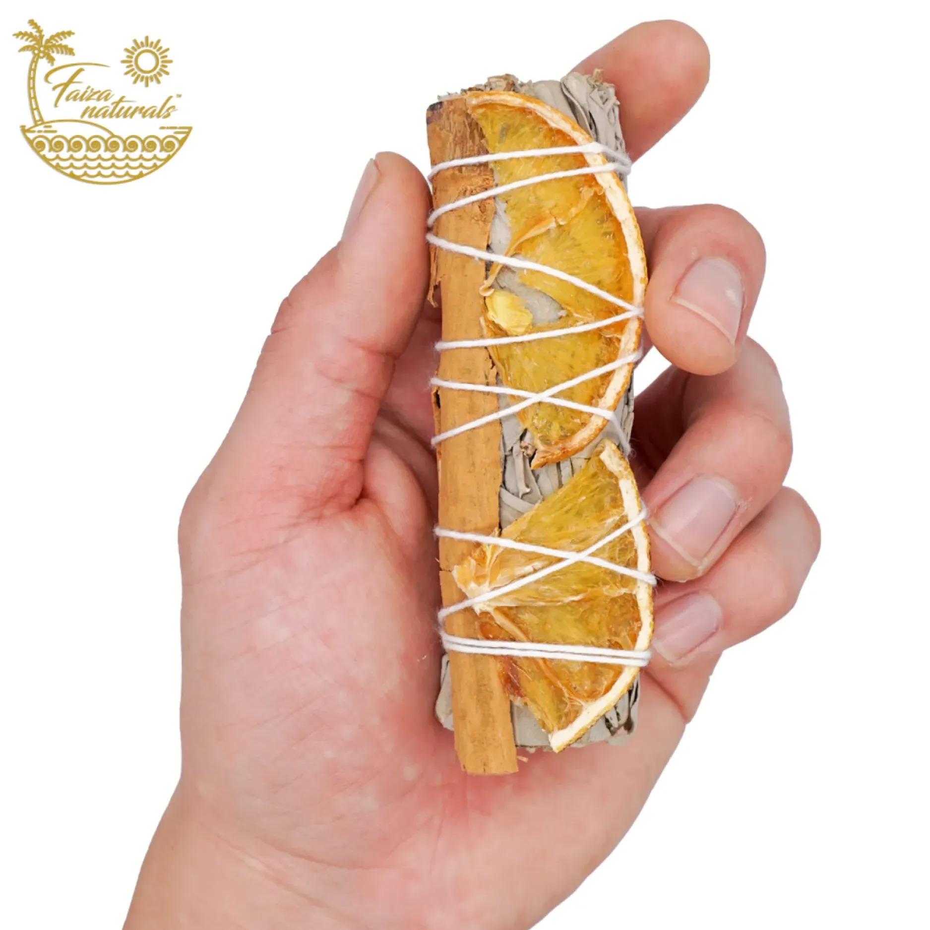 Cheap HippieChic Bouquet de tranches d'orange et de cannelle avec sauge blanche