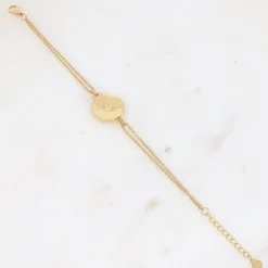 Flash Sale HippieChic Bracelet avec Pièce Martelée Ovale