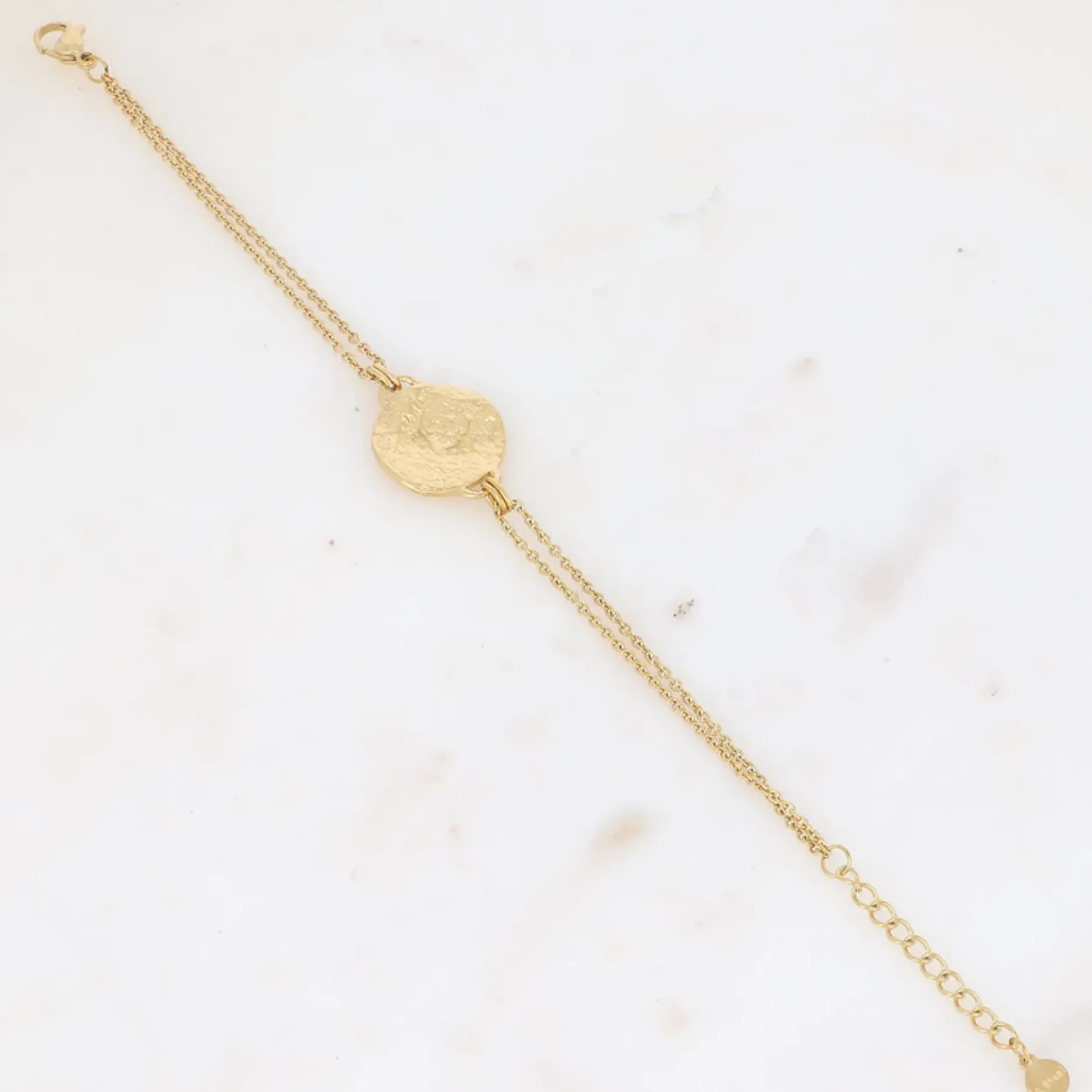 Flash Sale HippieChic Bracelet avec Pièce Martelée Ovale