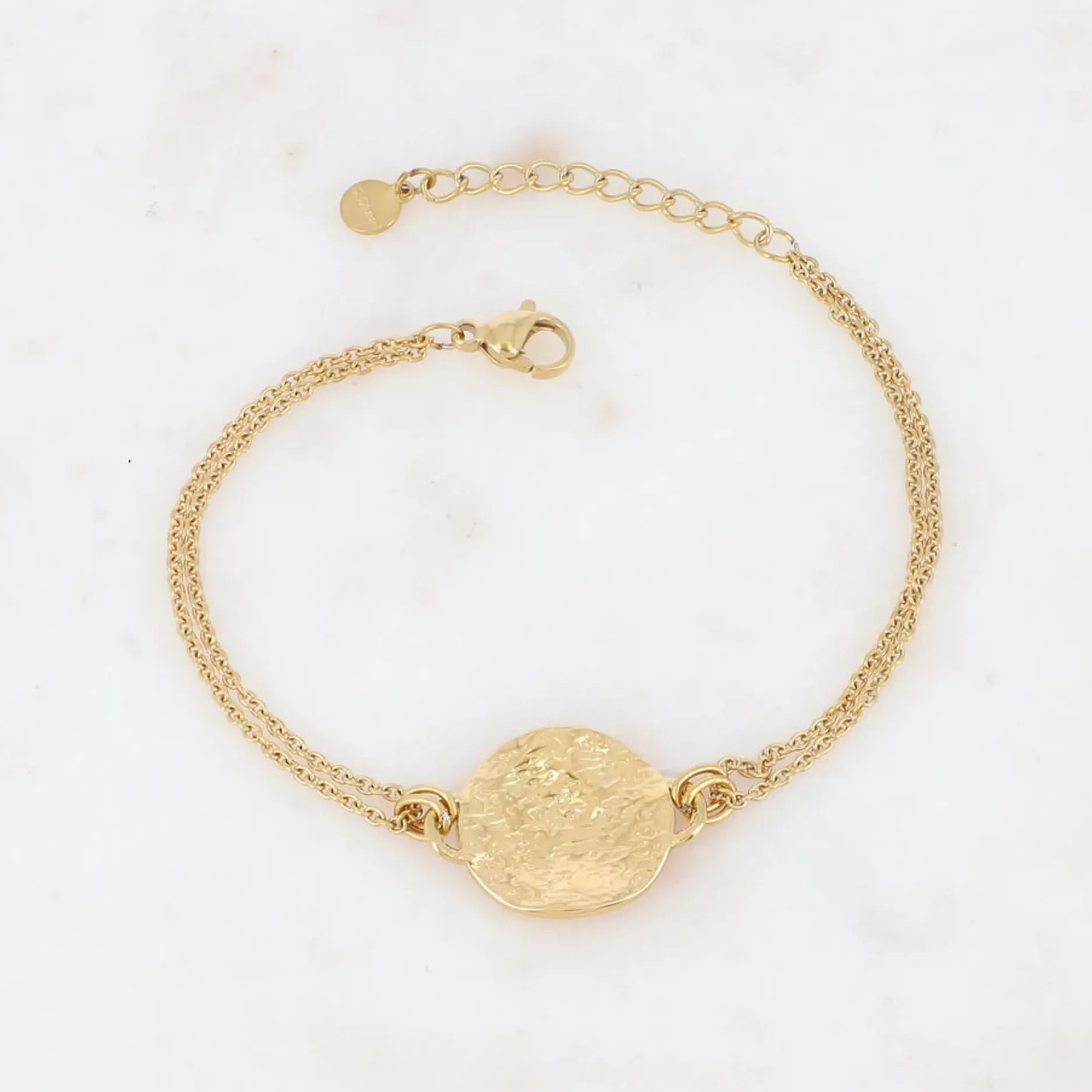 Flash Sale HippieChic Bracelet avec Pièce Martelée Ovale