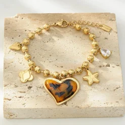 Online HippieChic Bracelet Coeur Marbré