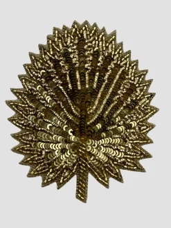 New HippieChic Broche Feuille Doré