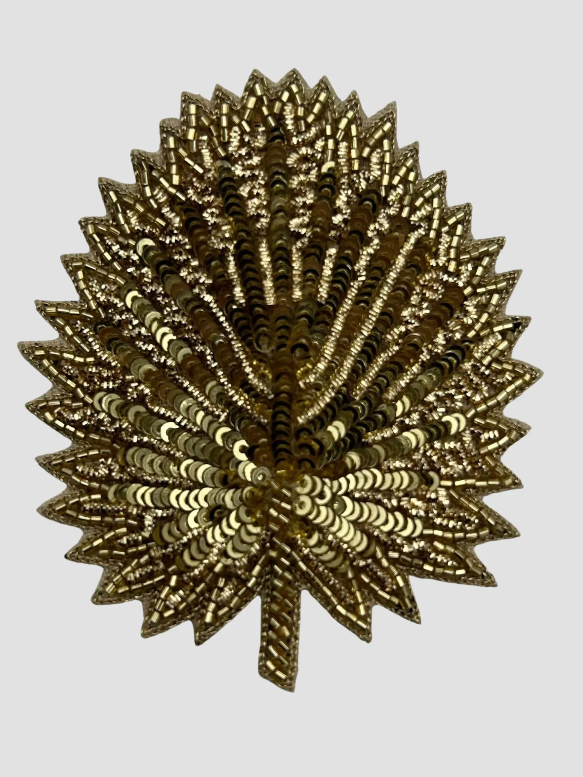 New HippieChic Broche Feuille Doré