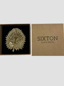 New HippieChic Broche Feuille Doré