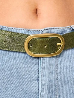 Store HippieChic Ceinture en Cuir Aelis Kaki