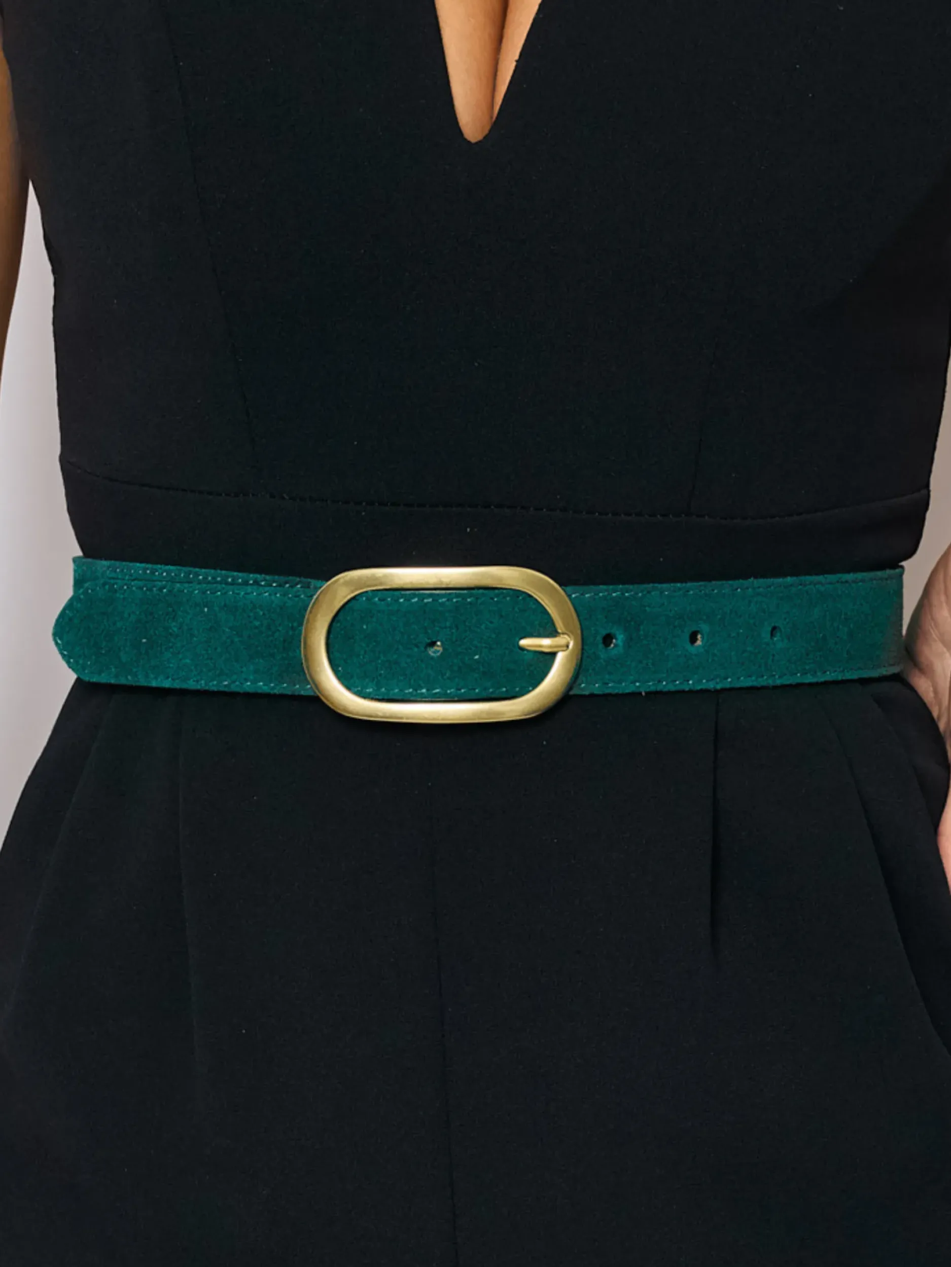 Store HippieChic Ceinture en Cuir Aelis Kaki