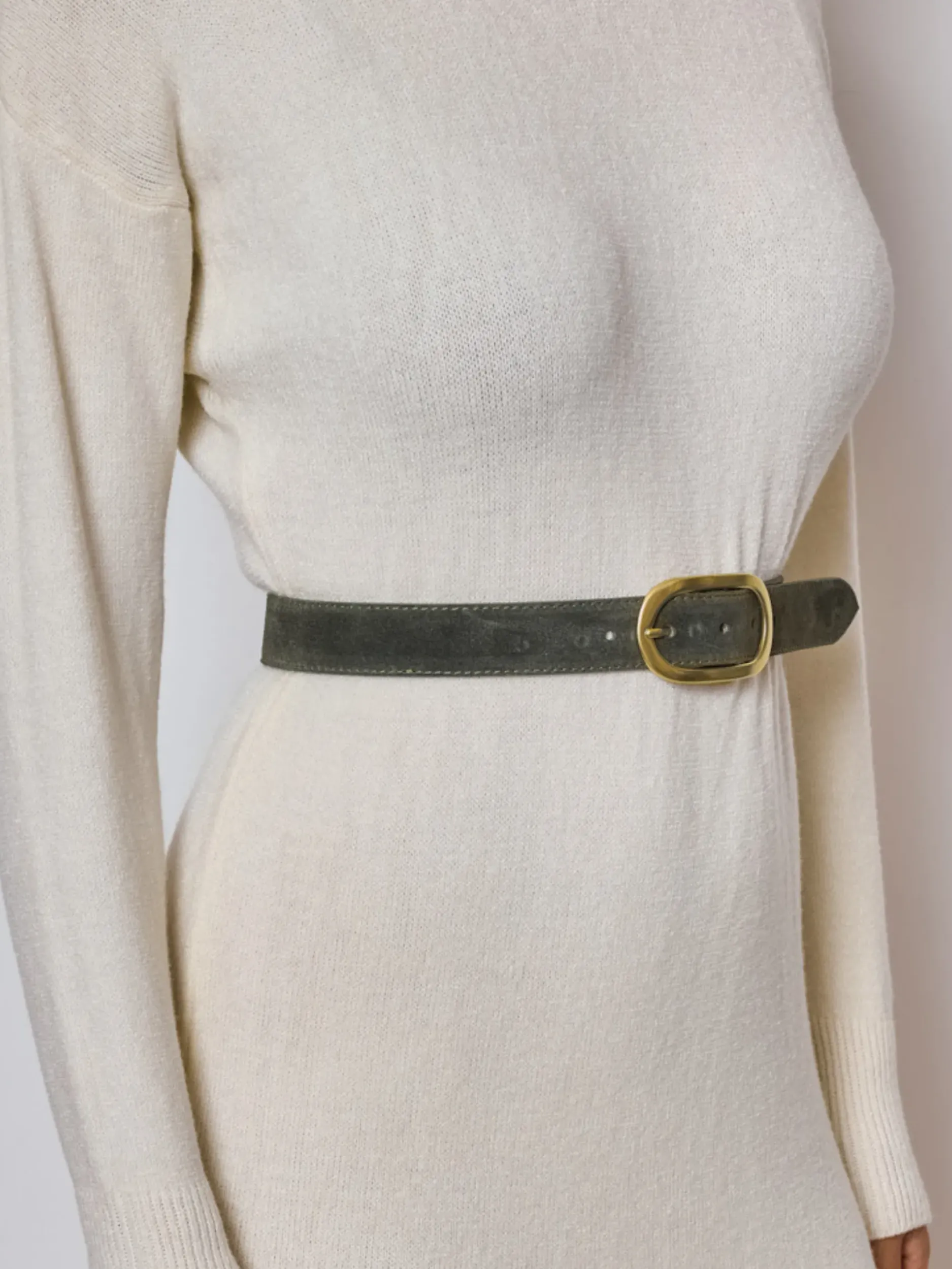 Store HippieChic Ceinture en Cuir Aelis Kaki