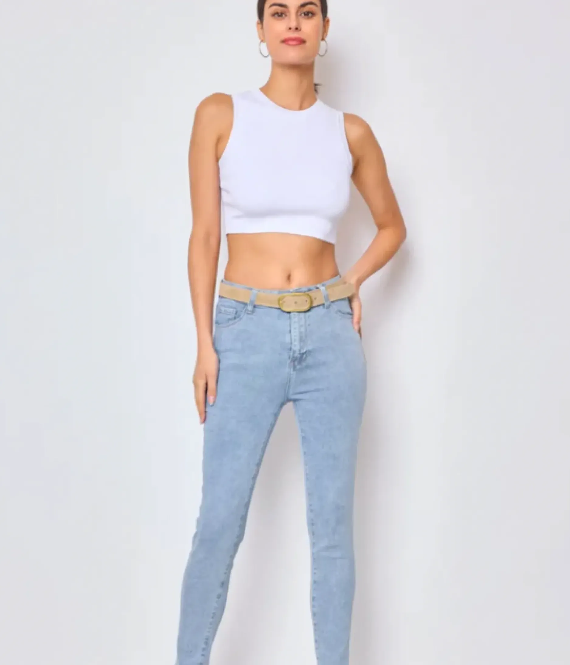 Store HippieChic Ceinture en Cuir Aelis Kaki