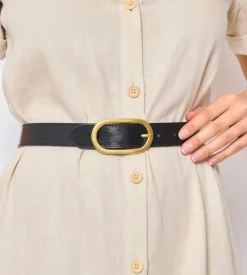 Store HippieChic Ceinture en Cuir Aelis Kaki