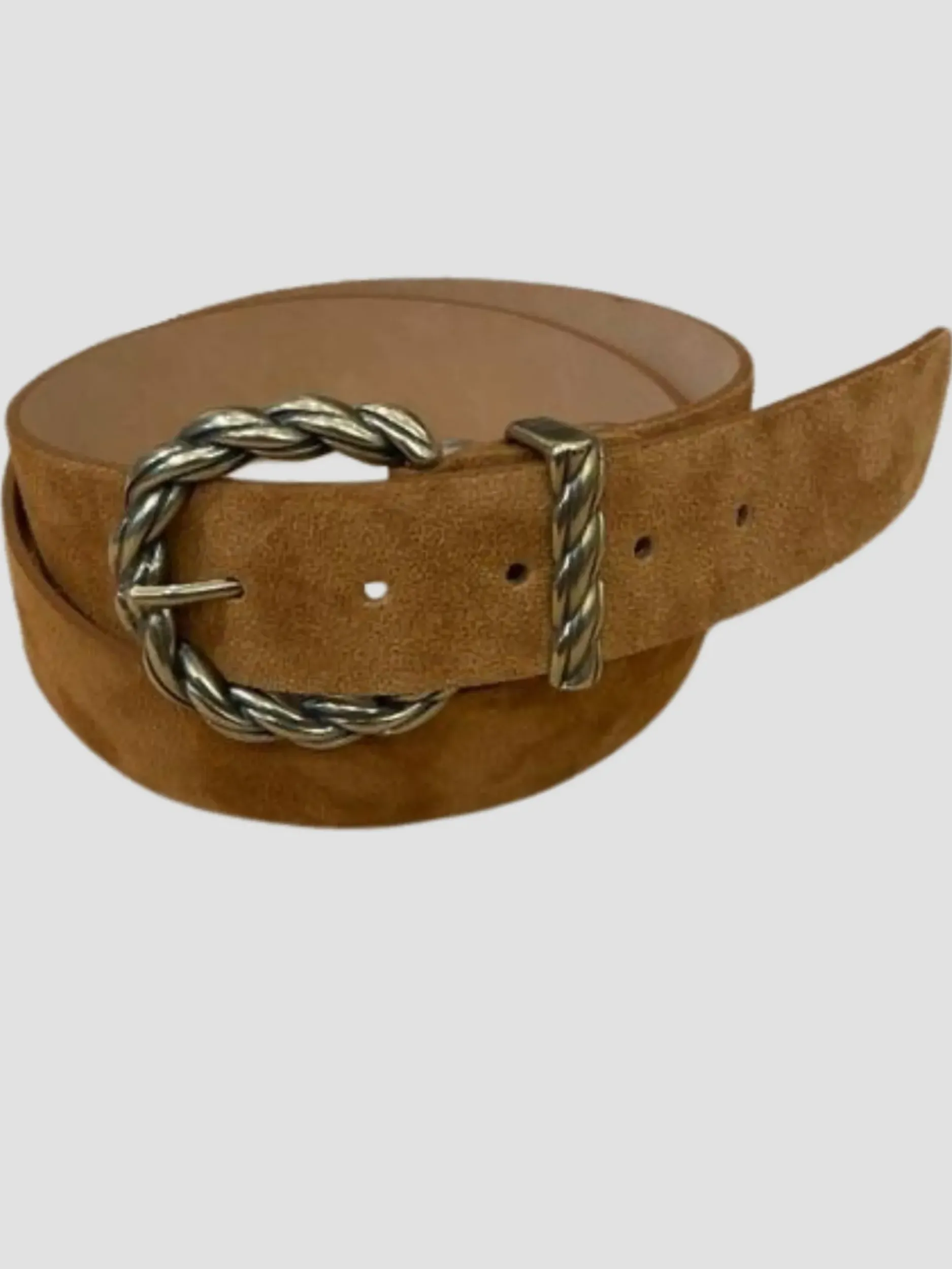 Best HippieChic Ceinture en Cuir Boucle Torsadée Camel