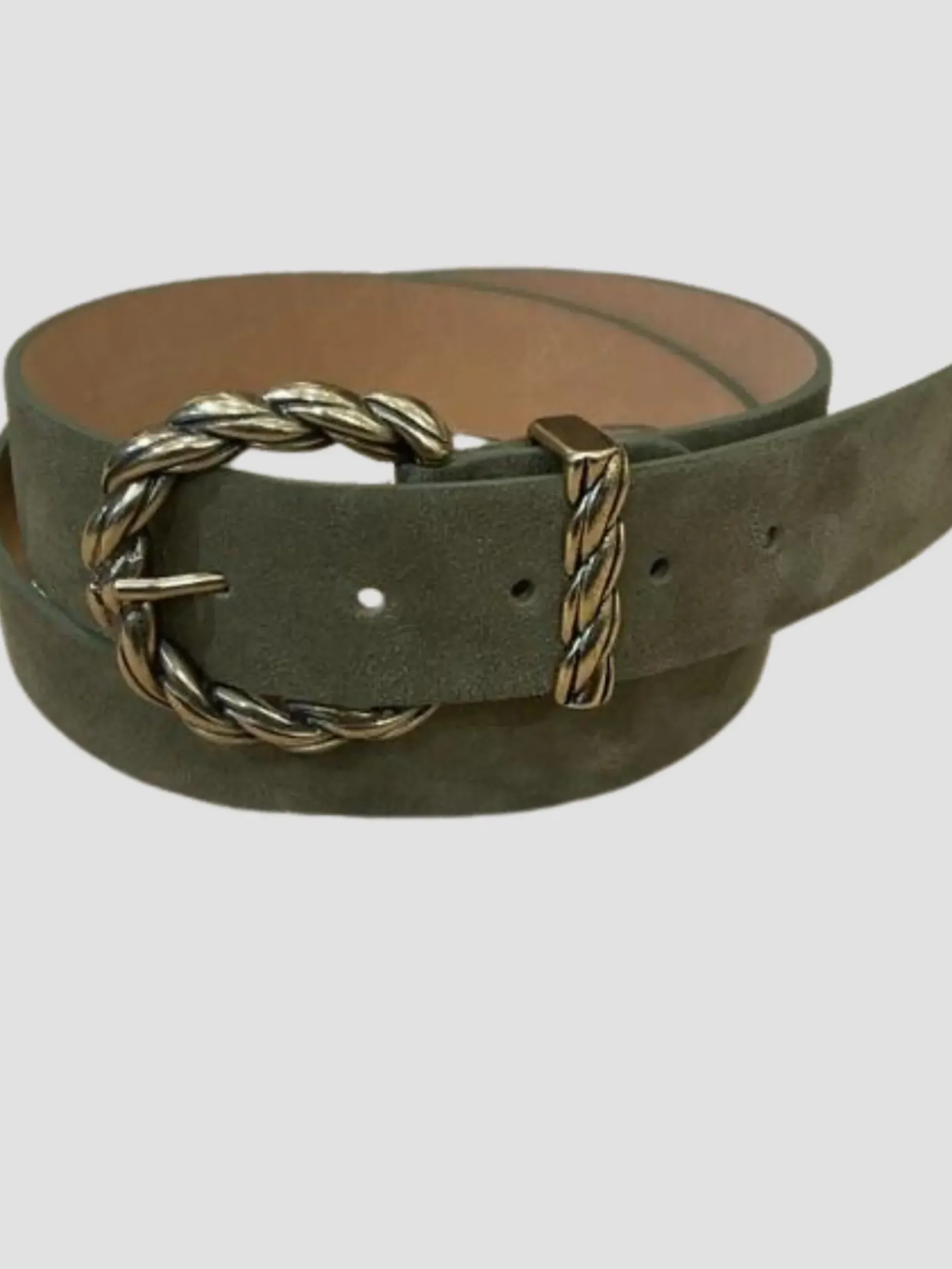 Best HippieChic Ceinture en Cuir Boucle Torsadée Camel