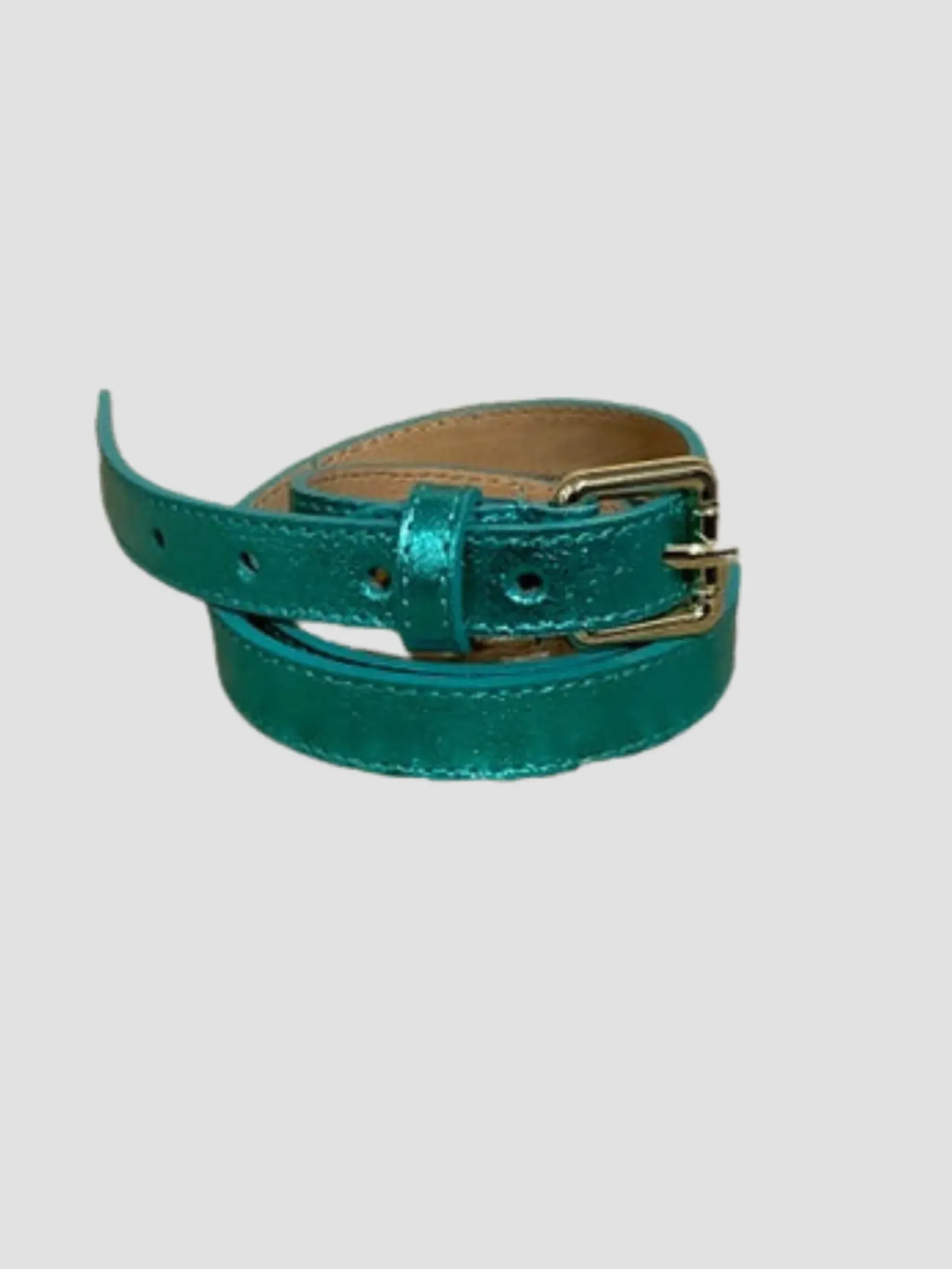 Flash Sale HippieChic Ceinture Fine Brillante en cuir Doré