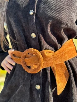 Store HippieChic Ceinture Large Unie en Cuir