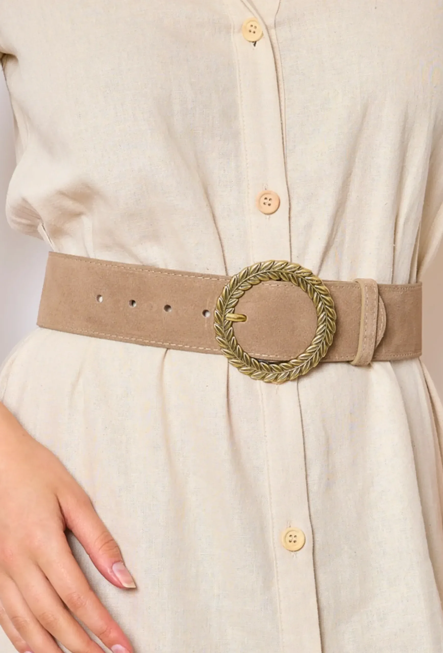 New HippieChic Ceinture Soleila Taupe