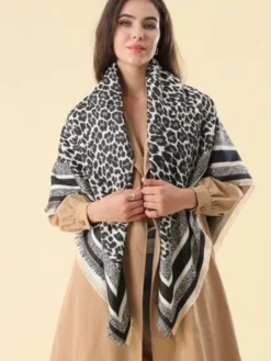 Sale HippieChic Écharpe Chaude Léopard