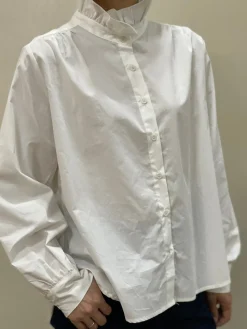 Store HippieChic Chemise Col Montant Froufrou