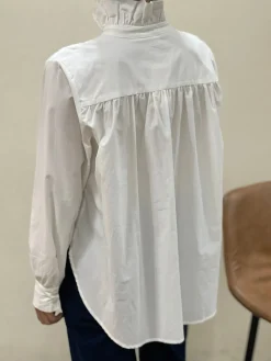 Store HippieChic Chemise Col Montant Froufrou