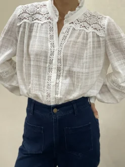 Discount HippieChic Chemise Crépon Dentelle