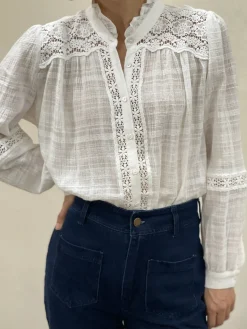 Discount HippieChic Chemise Crépon Dentelle