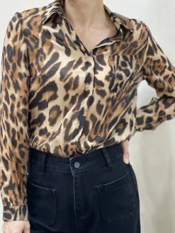 New HippieChic Chemise Léopard Café