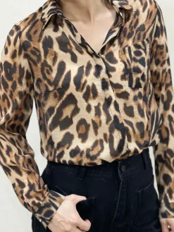 New HippieChic Chemise Léopard Café