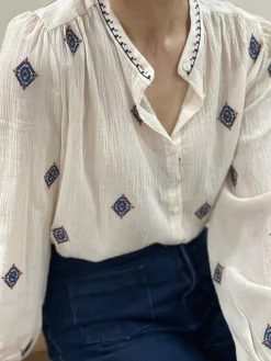 Cheap HippieChic Chemise Mazy Écru