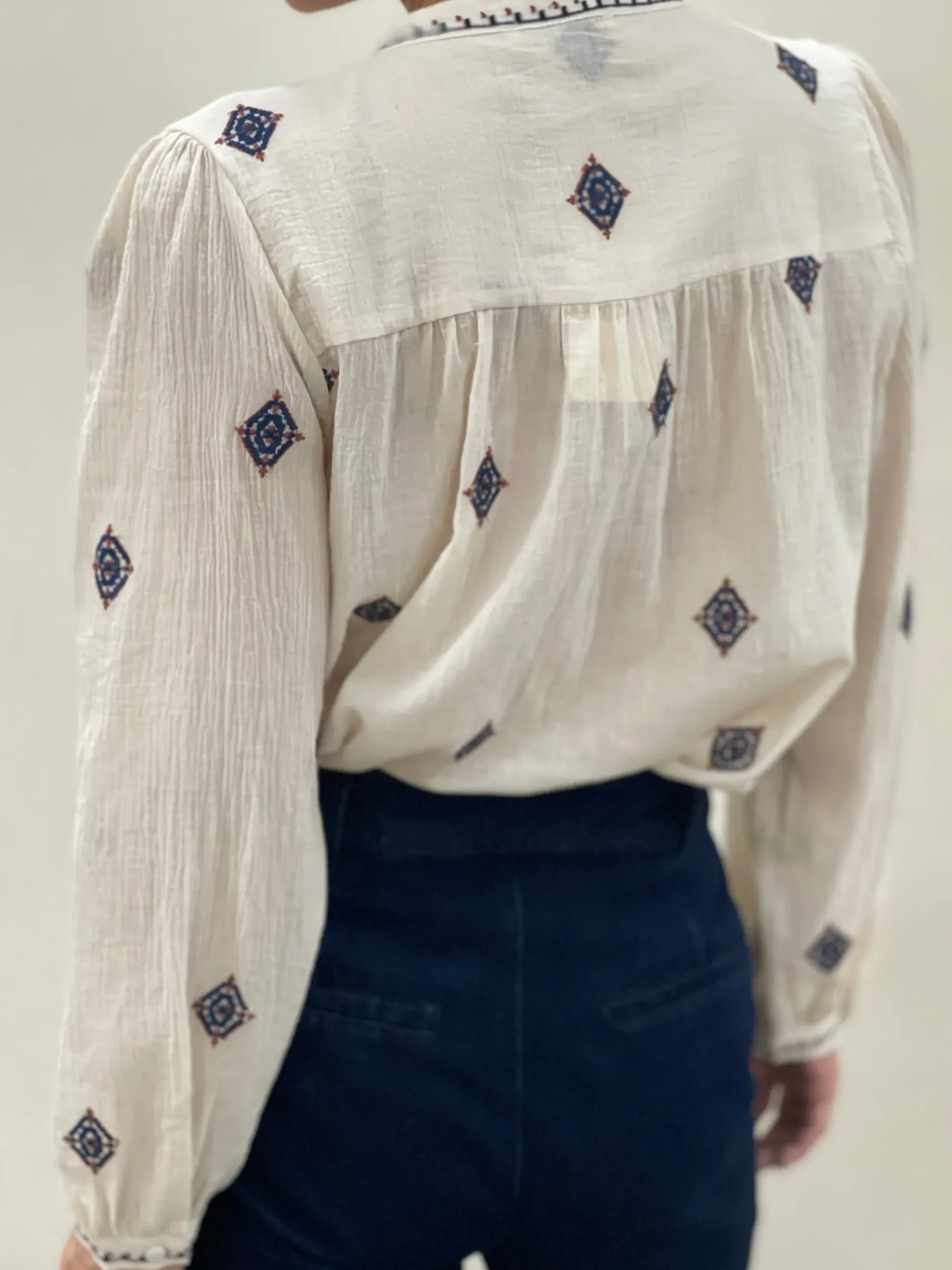 Cheap HippieChic Chemise Mazy Écru