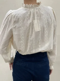 Cheap HippieChic Chemisier Brodée Col Dentelle