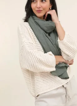 Outlet HippieChic Châle 100% Lin Beige