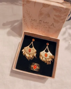 Online HippieChic Coffret Cadeaux Bijoux Duo Marron