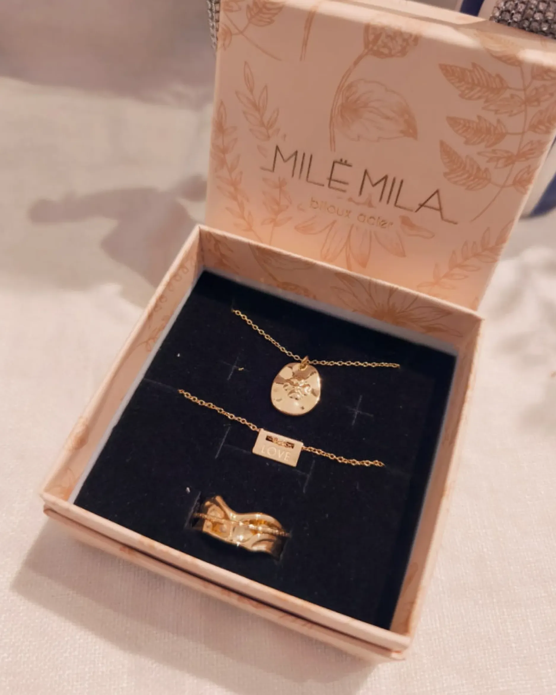 Best HippieChic Coffret Cadeaux Bijoux Trio Or