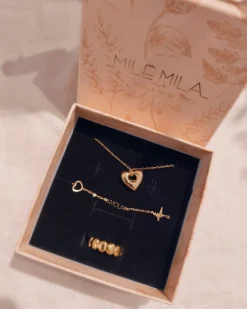 Best HippieChic Coffret Cadeaux Bijoux Trio Or